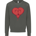 Heart Boxing Gloves Boxer MMA Muay Thai Kids Sweatshirt Jumper Storm Grey