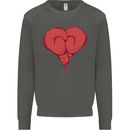 Heart Boxing Gloves Boxer MMA Muay Thai Kids Sweatshirt Jumper Storm Grey