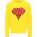 Heart Boxing Gloves Boxer MMA Muay Thai Kids Sweatshirt Jumper Yellow
