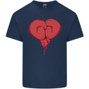 Heart Boxing Gloves Boxer MMA Muay Thai Kids T-Shirt Childrens Navy Blue