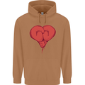 Heart Boxing Gloves Boxer MMA Muay Thai Mens 80% Cotton Hoodie Caramel Latte