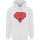 Heart Boxing Gloves Boxer MMA Muay Thai Mens 80% Cotton Hoodie White