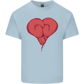 Heart Boxing Gloves Boxer MMA Muay Thai Mens Cotton T-Shirt Tee Top Light Blue