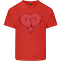 Heart Boxing Gloves Boxer MMA Muay Thai Mens Cotton T-Shirt Tee Top Red