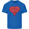 Heart Boxing Gloves Boxer MMA Muay Thai Mens Cotton T-Shirt Tee Top Royal Blue