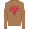 Heart Boxing Gloves Boxer MMA Muay Thai Mens Sweatshirt Jumper Caramel Latte