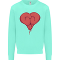 Heart Boxing Gloves Boxer MMA Muay Thai Mens Sweatshirt Jumper Peppermint