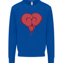 Heart Boxing Gloves Boxer MMA Muay Thai Mens Sweatshirt Jumper Royal Blue