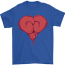 Heart Boxing Gloves Boxer MMA Muay Thai Mens T-Shirt 100% Cotton Royal Blue
