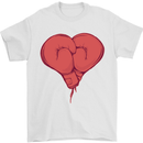 Heart Boxing Gloves Boxer MMA Muay Thai Mens T-Shirt 100% Cotton White