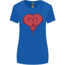 Heart Boxing Gloves Boxer MMA Muay Thai Womens Wider Cut T-Shirt Royal Blue
