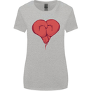 Heart Boxing Gloves Boxer MMA Muay Thai Womens Wider Cut T-Shirt Sports Grey