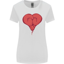 Heart Boxing Gloves Boxer MMA Muay Thai Womens Wider Cut T-Shirt White