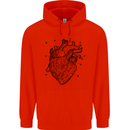 Heart Diagram Childrens Kids Hoodie Bright Red