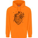 Heart Diagram Childrens Kids Hoodie Orange