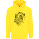 Heart Diagram Childrens Kids Hoodie Yellow