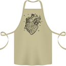 Heart Diagram Cotton Apron 100% Organic Khaki