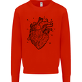 Heart Diagram Kids Sweatshirt Jumper Bright Red