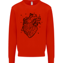 Heart Diagram Kids Sweatshirt Jumper Bright Red