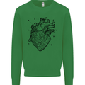 Heart Diagram Kids Sweatshirt Jumper Irish Green