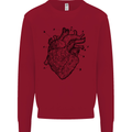 Heart Diagram Kids Sweatshirt Jumper Red