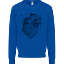 Heart Diagram Kids Sweatshirt Jumper Royal Blue