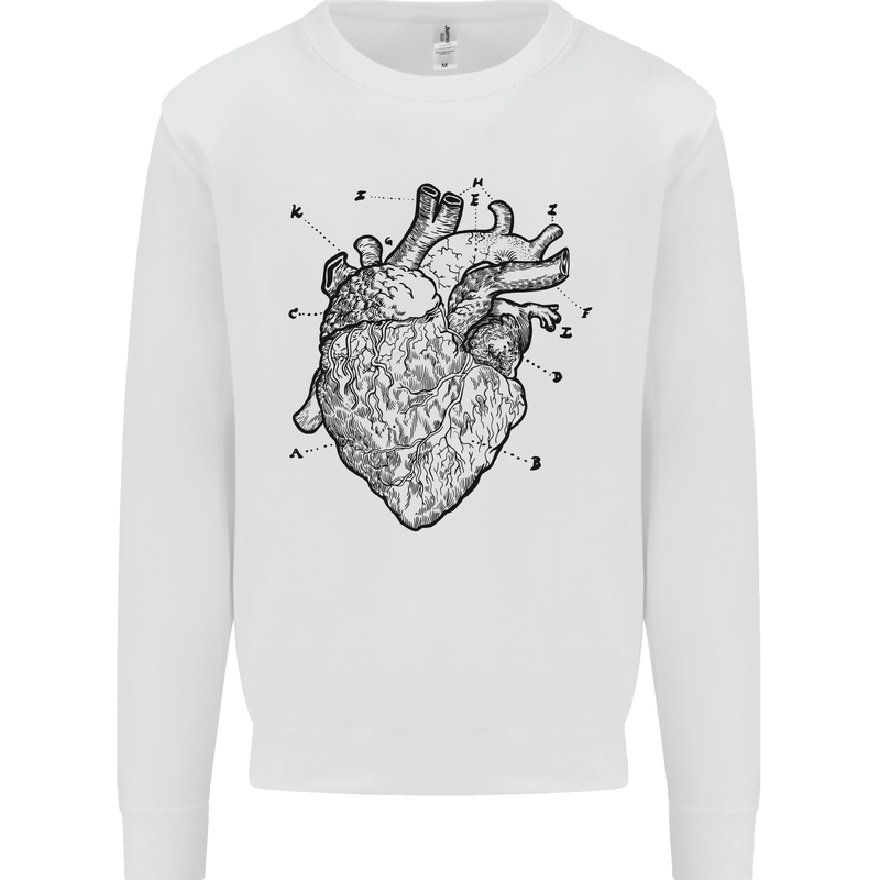 Heart Diagram Kids Sweatshirt Jumper White