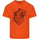 Heart Diagram Kids T-Shirt Childrens Orange