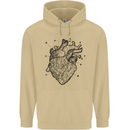 Heart Diagram Mens 80% Cotton Hoodie Sand