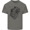 Heart Diagram Mens Cotton T-Shirt Tee Top Charcoal