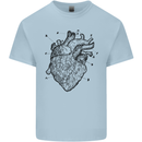 Heart Diagram Mens Cotton T-Shirt Tee Top Light Blue