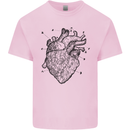 Heart Diagram Mens Cotton T-Shirt Tee Top Light Pink