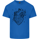Heart Diagram Mens Cotton T-Shirt Tee Top Royal Blue