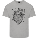 Heart Diagram Mens Cotton T-Shirt Tee Top Sports Grey