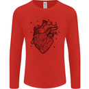 Heart Diagram Mens Long Sleeve T-Shirt Red
