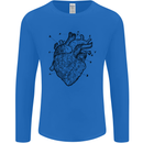 Heart Diagram Mens Long Sleeve T-Shirt Royal Blue