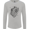 Heart Diagram Mens Long Sleeve T-Shirt Sports Grey