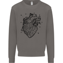 Heart Diagram Mens Sweatshirt Jumper Charcoal