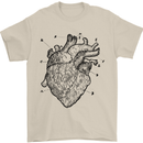 Heart Diagram Mens T-Shirt 100% Cotton Sand