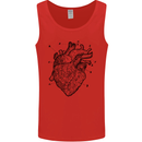 Heart Diagram Mens Vest Tank Top Red