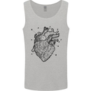Heart Diagram Mens Vest Tank Top Sports Grey