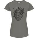 Heart Diagram Womens Petite Cut T-Shirt Charcoal
