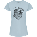 Heart Diagram Womens Petite Cut T-Shirt Light Blue