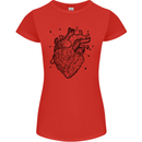 Heart Diagram Womens Petite Cut T-Shirt Red