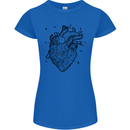 Heart Diagram Womens Petite Cut T-Shirt Royal Blue