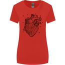 Heart Diagram Womens Wider Cut T-Shirt Red