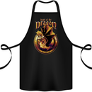 Heart of the Dragon Fantasy Cotton Apron 100% Organic Black