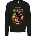 Heart of the Dragon Fantasy Kids Sweatshirt Jumper Black