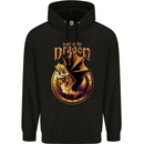 Heart of the Dragon Fantasy Mens 80% Cotton Hoodie Black