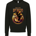 Heart of the Dragon Fantasy Mens Sweatshirt Jumper Black